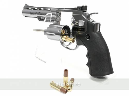 Revolver dan wesson 4 inch silver - full metal - gnb - co2