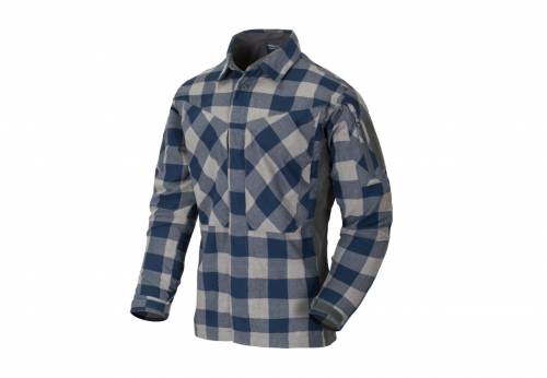 Camasa model mbdu flannel - slate blue checkered