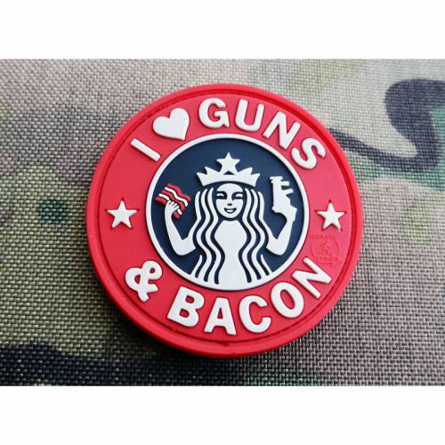 Patch cauciuc - guns and bacon - color