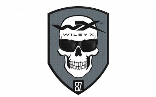 Patch wx skull - 55 x 80 mm - grey