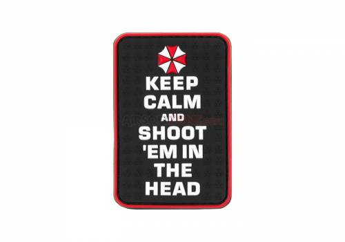 Patch cauciuc - keep calm and shoot - color